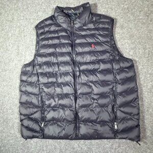 Polo Ralph Lauren Mens‎ Down Golden Packable Puffer Vest Dark Navy Blue Sz 2XL